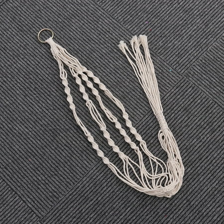 Niceauty Natural Cotton Plant Hanging Basket Beige Macrame Holder for Home Wall Decoration