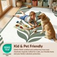 thumbnail image 4 of Design&I 2'x3' Washable Accent Rug Dinosaur Contemporary Dino Foliage Understated Muted Tone Covering for Kitchen, Pet Station, Friendly & Non-Slip Built-In Grip, 4 of 7
