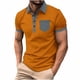 thumbnail image 2 of pstuiky camisetas de hombre, Camisa de manga corta con botones y bolsillo para hombre, con cuello abatible y bloques de color camisas casuales para hombre xl, 2 of 3