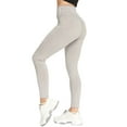 thumbnail image 4 of TWZH Women Wavy Line High Waist Hip Lifty Tummy Control Solid Leggings, 4 of 6