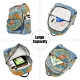 thumbnail image 5 of FORMRS Mini Backpack Purse for Women Quilted Travel Daypack Casual Shoulder Bag, Art Goldfish, 5 of 7