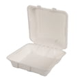 thumbnail image 4 of NATUREZWAY Hinged-Lid Food Containers, 8 x 8 x 3.2 in, Bamboo & Sugarcane, 200 Count, 4 of 4