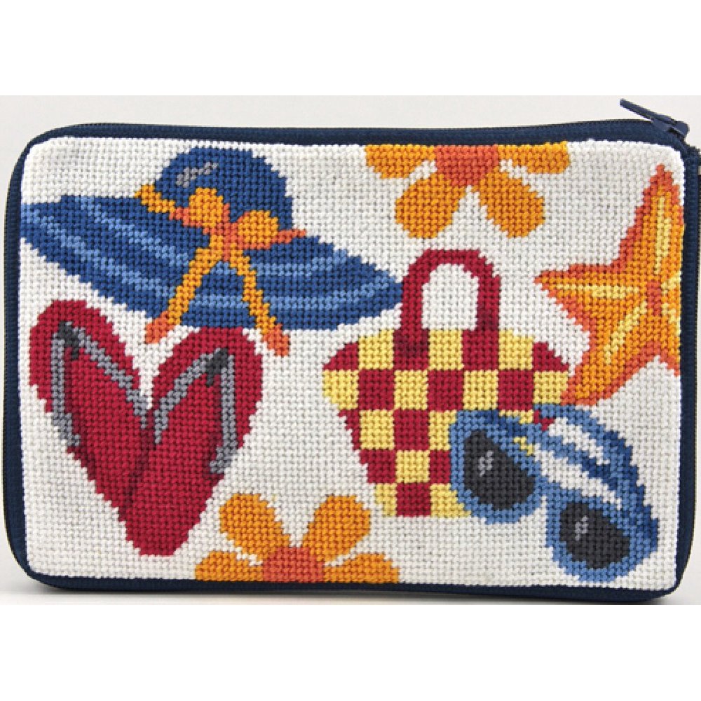 Stitch & Zip Needlepoint Purse/Cosmetic Case Kit - SZ582 Beach