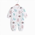 thumbnail image 3 of CAUYDY 0-3M 6-9M 12-18M Preemie Girls Sleepers Baby Bodysuit for Boys Fall Winter Newborn Long Sleeve Pajamas Infant Comfy Loungewear Sizes 3-6 Months,White, 3 of 3
