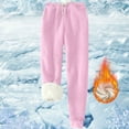 thumbnail image 2 of Mifelio Pants for Women, Women's Warm Lined Athletic Sweatpants High Waisted Jogger Pants Fleece Lined Winter Thicken Outdoor Long Pants Women's Pants Pink S, 2 of 5