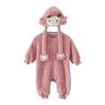 thumbnail image 2 of Monos para niños y niñas con estampado de pecho pequeño, con capucha, cálidos e informales, de manga larga, cómodos, de poliéster, 2 of 7