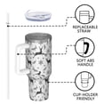 thumbnail image 4 of Christmas 40oz Tumbler– Stainless Steel Insulated Tumbler with Handle and Straw, Large Capacity Travel Cup for Hot & Cold Drinks, 4 of 7