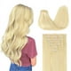 thumbnail image 1 of - Extensiones de cabello humano real natural con clip, cabello Remy para mujeres, 14 pulgadas, 3,88 oz (110 g), 7 piez, 1 of 5
