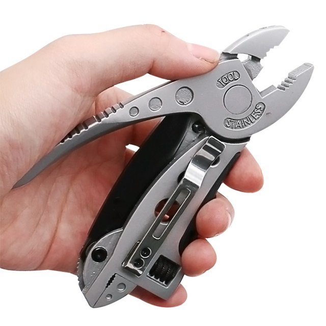 Llave multiherramienta con herramienta de acero inoxidable multiuso ajustable multifuncional plegable