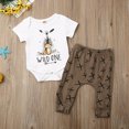 thumbnail image 5 of Lovely Newborn Baby Boy Girl Fox print Clothes Tops Romper+Harem Pants Outfits, 5 of 6