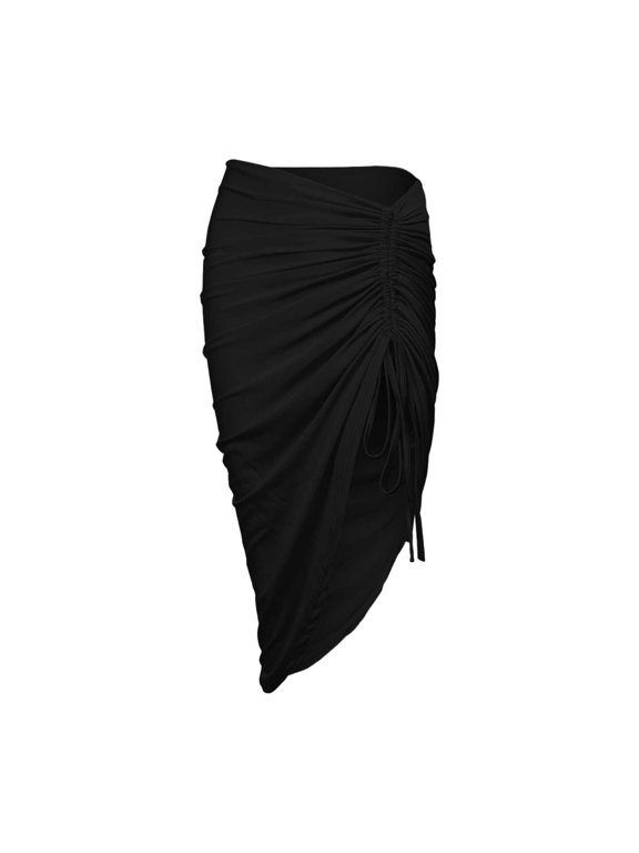 Slim Irregular Skirt European Fashion Trend Waist Half Bodies Flowy Midi