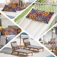 thumbnail image 6 of Boho Blue Flower Throw Pillow Covers, Spring Bohemia Chic Red Yellow Floral Soft Breathable Pillow Cases with Invisible Zipper for Sleeping, Small Pillowcases for Couch Bed Sofa Chair 16x24 Inches, 6 of 9