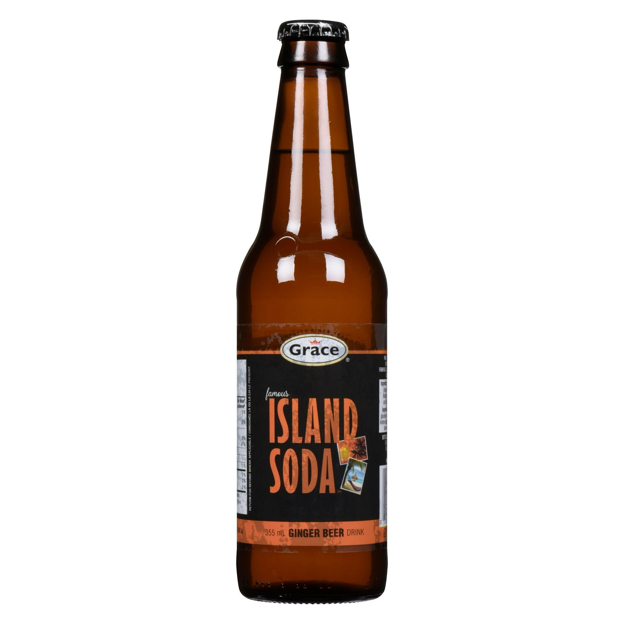 Grace Island Soda Ginger Beer, 355ml Bottle, Grace Island Soda Ginger Beer, 355ml Bottle