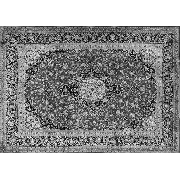 Ahgly Company Indoor Rectangle Persian Gray Traditional Area Rugs, 3' x 5'