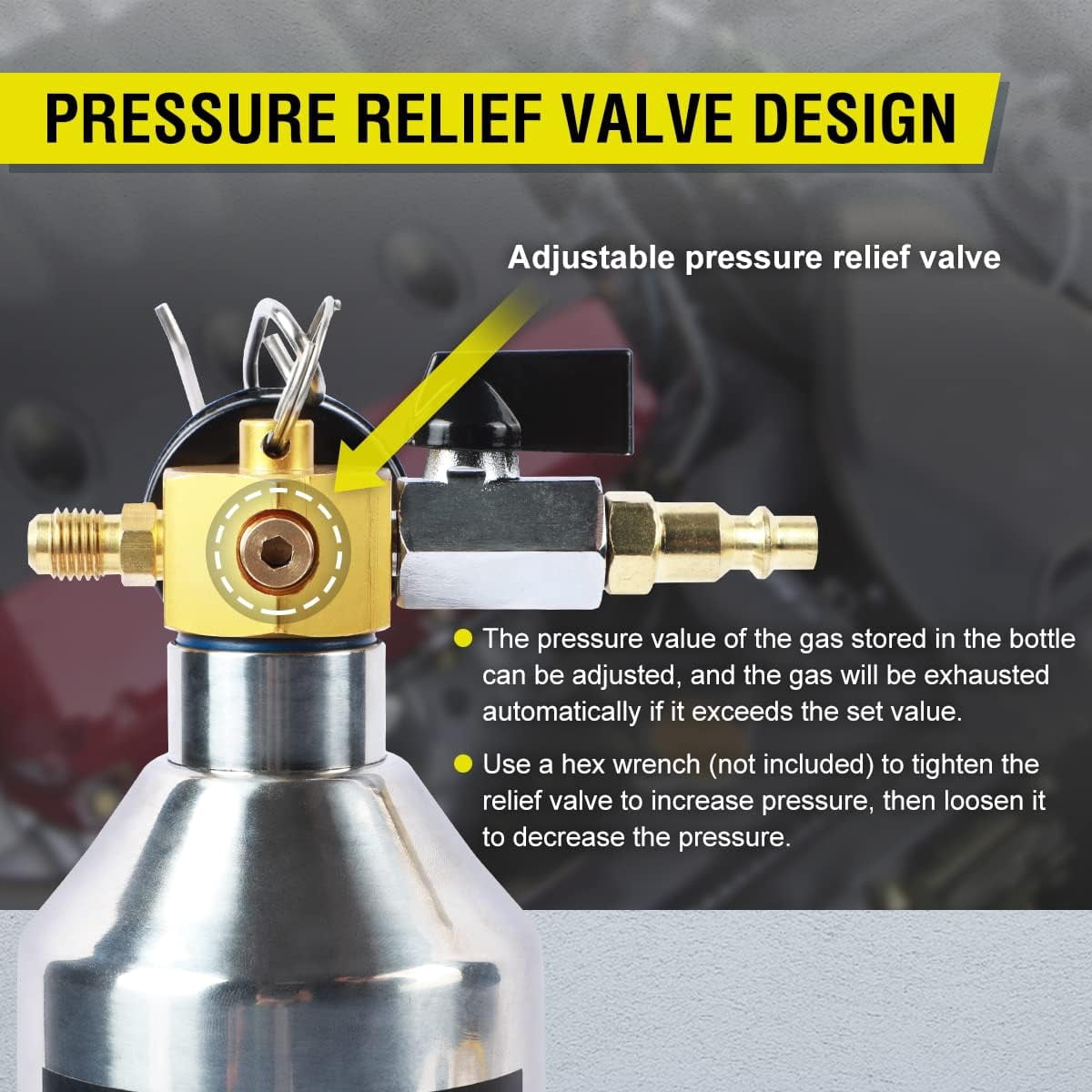 DUOYI AC Flush Kit, Thickened Stainless Steel Canister, Automotive Home HVAC Flush Tool for R134A R12 R22 R404 R410A