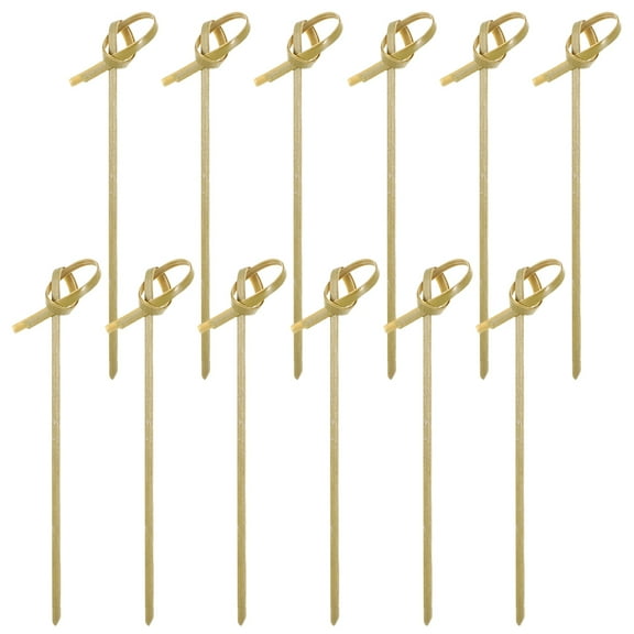 FUEENIRVA Bamboo Fruit Fork Light Brown Fruit Picks 200Pcs for Birthdays