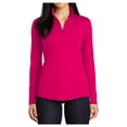 thumbnail image 1 of Womens PosiCharge Competitor 1/4-Zip Lightweight Polyester Pullover Pink Raspberry Medium, 1 of 8
