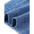thumbnail image 5 of INSPIRE CHIC Denim Skirt for Women High Waist Split Back Pockets Knee Length Pencil Skirt S Sky Blue, 5 of 6