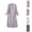 Dark Gray, variant on BWASD Women Nightgown Cotton Oversize Pajamas Long Sleeve Button Down Sleepshirt Breathable Soft Nightdress Casual House Dress Ladies Summer (Grey M)