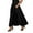 A-Black132, variant on Bibifish Womens Skirts Solid Color Pleated Midi Skirts Casual High Waist Flowy A-Line Skirts Soft Trendy Ankle Length Skirts For Ladies