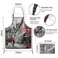 thumbnail image 6 of Eiffel Tower Couple Aprons with Pocket Chef Aprons Waterproof Bib Apron for Birthday Gifts for Dad Step Cooking Aprons for Kitchen Cool BBQ Grilling (Set Of 2), 6 of 7