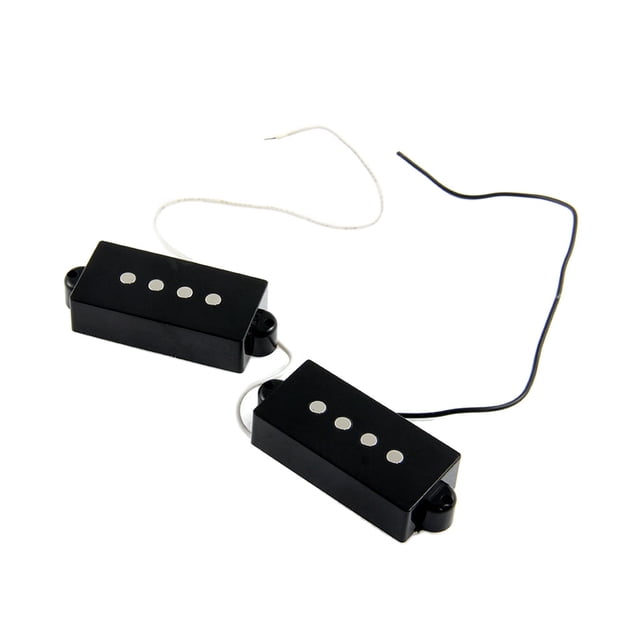 1 Par de Pastillas Abiertas Magnéticas Negras con Tornillos de Resortes para Accesorios de Sustitución de Bajos Precision Yuyangstore Pastillas de 4 cuerdas