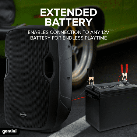 Gemini - 8" 500W 2-Way PA Speaker - Black