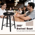 thumbnail image 5 of CQSXDA Backless Swivel Bar Stools Set of 2, Comfortable Fabric Upholstered 26 Inch Height Stools Ideal for Restaurants and Homes, 5 of 9