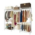 Zimtown 89"L Freestanding Closet Storage Organizer, Heavy Duty Garment Rack Closet Wardrobe