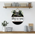 thumbnail image 5 of Bless Our Home And All Who Enter Sign Front Door Porch Decorations, Round Rustic Wood Hanging Sign for Farmhouse Porch Outdoor Home Holiday Front Door Sign Decor, 5 of 5