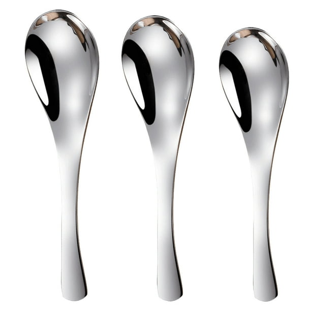 Cuchara de cocina de 3 piezas de acero inoxidable para espesar cucharas de cabeza redonda para el hogar