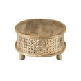 thumbnail image 5 of Kacey Carved Wood Oval Coffee Table, Natural, 5 of 10