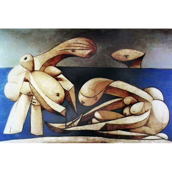 Bathers With A Toy Boat- Picasso - CANVAS OR PRINT WALL ART