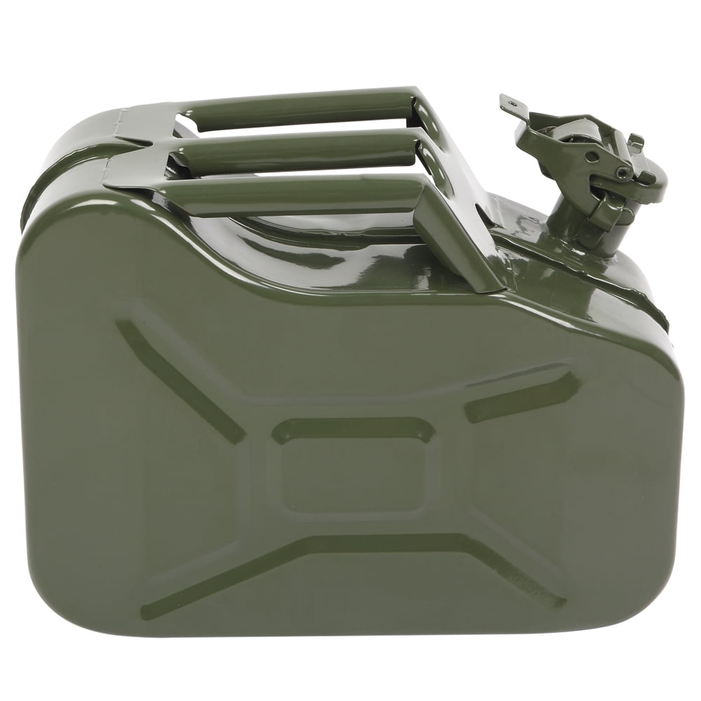 New Durable Jerry Can 10L 0.8mm Steel Gasoline Gas Fuel Tank Military Emergency 
