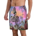 thumbnail image 2 of Fuzoiu Sky Sunflower Skull Print Men's Beach Shorts,Men's Swim Trunks,Quick Dry Board Shorts with Pockets,Men's Bathing Suits for Surfing, Running, and Casual Wear-X-Large, 2 of 6