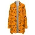 thumbnail image 4 of Women Halloween Casual Printed Cardigan Long Sleeve Funny Outerwear Tops Sweater Lightweight Fall Fashion, 4 of 6