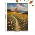 thumbnail image 3 of Qisvanset 12x16 Inch Vintage Wildflower Field Canvas Wall Art, Panoramic Scenery Rustic Farmhouse Home Decor, 3 of 8