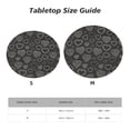 thumbnail image 7 of YFYANG Round Fitted Table Cloth, Waterproof Black Line Heart Graffiti Pattern Polyester Table Cover, Indoor Outdoor Decorative Tablecloths with Elastic Edge, 7 of 7
