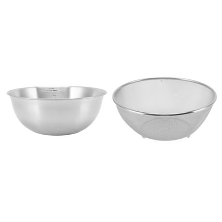 

Salad Bowl Rice Strainer 2mm Aperture For Camping Bowl+Mesh Screen