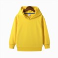 thumbnail image 2 of KPOPLK Boys Hooded Tees - Lightweight Performance Thermal Knit Sweatshirts Pullover Hoodie Long Sleeve Shirts for Boys Yellow Size 5-6 Years, 2 of 4