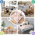thumbnail image 6 of 42x42 Inch Waterproof Square Tablecloth, Thickened Polyester Table Cover for Dining & Parties, Floral Print, 6 of 6