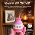 thumbnail image 2 of Hand‑Thrown Whiskers Keepsake Vase,Ceramic Cat Whisker Holder, Mini Handmade Pottery Pet Memorial Jar, for Shed Whiskers and Fur Decorative Small Bud Vase for Cat Lovers (B), 2 of 9