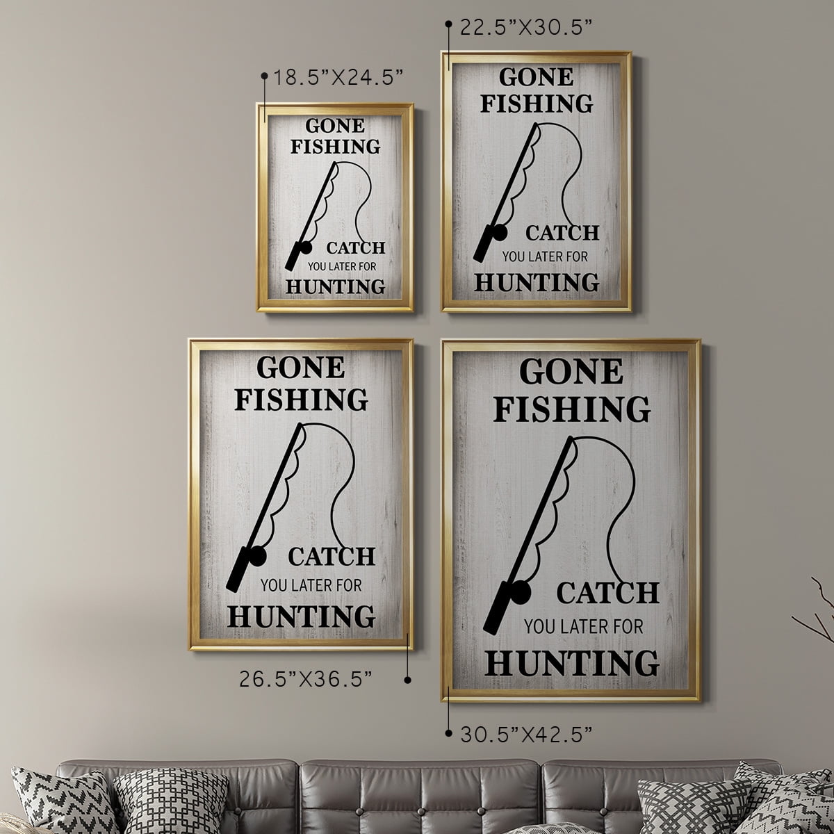 Gone Fishing Premium Classic Framed Print - Ready to Hang