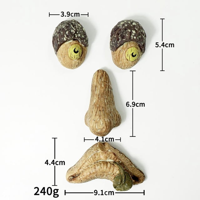 Decoración de la cara del árbol, decoración divertida para el jardín, arte abrazador de árboles que brilla en la oscuridad para accesorios de Pascua al aire libre
