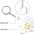 thumbnail image 3 of 30 Blanks Clear Acrylic Blanks Heart Shape Plain Acrylic and 30 Pieces Key Chain Metal Key Rings for DIY Projects Crafts, 3 of 7