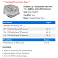 thumbnail image 2 of Radiator Cap - Compatible with 1949 - 1964 Cadillac Series 75 Fleetwood 1950 1951 1952 1953 1954 1955 1956 1957 1958 1959 1960 1961 1962 1963, 2 of 2