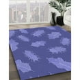 thumbnail image 3 of Ahgly Company Machine Washable Indoor Square Transitional Light Slate Blue Area Rugs, 5' Square, 3 of 7