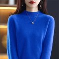 thumbnail image 2 of Kcodviy Women Pure Long Sleeve Crew Neck Soft Warm Pullover Knit Fall Winter Thermal Tops For Women 3/4 Sleeve Thermal Underwear Top For Women Cold Weather Womens Thermals Top And Bottom Set Plus Size, 2 of 4