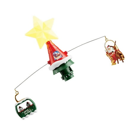 USB Propelled Santa Sleigh Holiday Decoration With 25 Foot Whirling Display