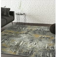 thumbnail image 1 of Abani Laguna Collection Vertical Lines 8' x 10' Grey Yellow Modern Area Rug, 1 of 5